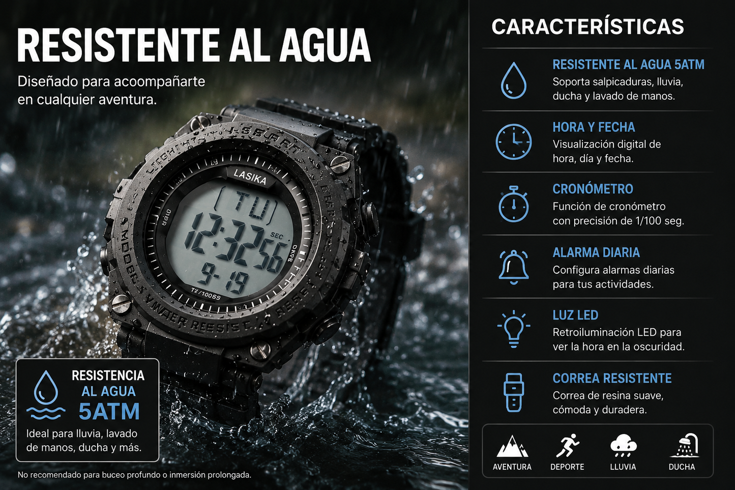 Reloj Deportivo de Alta Resistencia | El Mejor Regalo para Papá