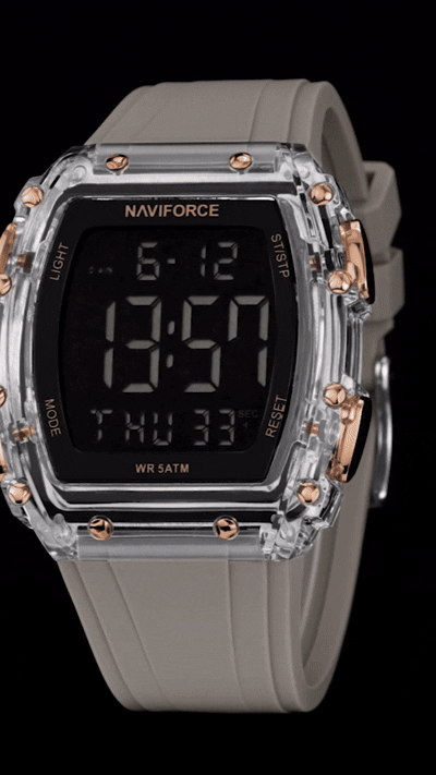 Reloj  Para Hombre Multifunción Digital Bisel Dorado Último Modelo, Deportivo, Resistente al Agua